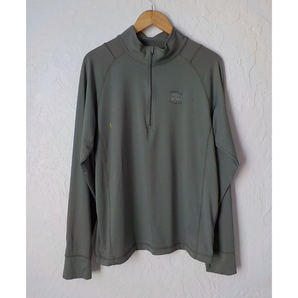 Life Is Good Gray Sports Jacket 1/4 Zip Fitted Outdoors GOOD MOVE Men Sz Medium